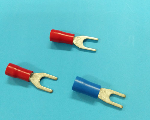 Tinned Insulated Fork Lugs Solder Insulated Battery Terminal Lugs 18–14AWG