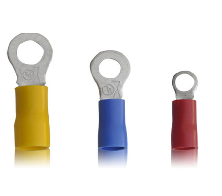 Coated Tin Waterproof Cable Ring Terminals Red Blue RV Ring Terminal Connector
