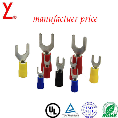 Tin Plating Pure Copper UL RNB 80-10 Fork Crimp Terminal 0.5mm2 1.6mm2
